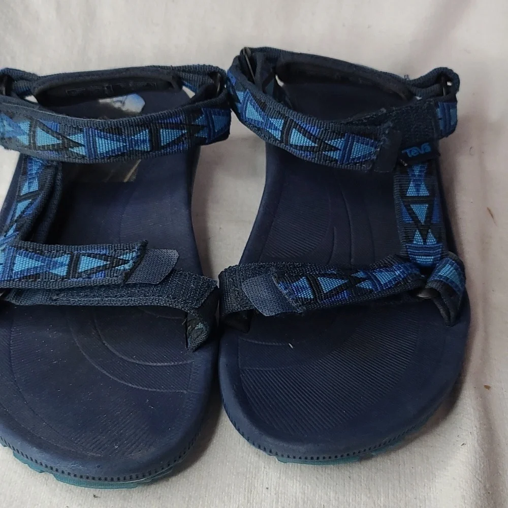 Teva Kids Blue Navy Patterned Strappy Sandals